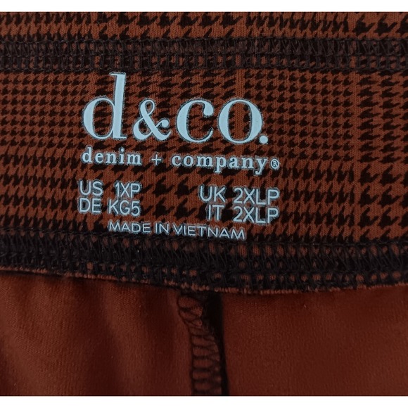 Denim & Co. Pants Petite Women's Size 1XP Day Duo Stretch Pocket Dark Brown - Picture 3 of 11